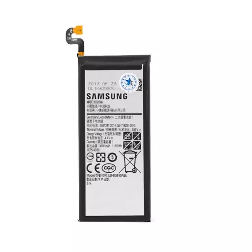 باتری اورجینال سامسونگ Samsung Galaxy s7 مدل EB-BG930ABE با ظرفیت 3000mAh
باطری اصلی اس هفت معمولی فلت باتری S7 سون G930