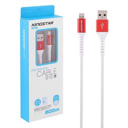 کابل شارژ ایفون KINGSTAR مدل 120 سانتی K65i کینگ استار سیم شارژ لایتنینگ اپل