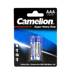 باتری  نیم قلمی کملیون Camelion Super Heavy Duty AAA باطری نیم قلم اورجینال اصلی  2 عددی کیفیت عالی 1.5 ولت 1.5V