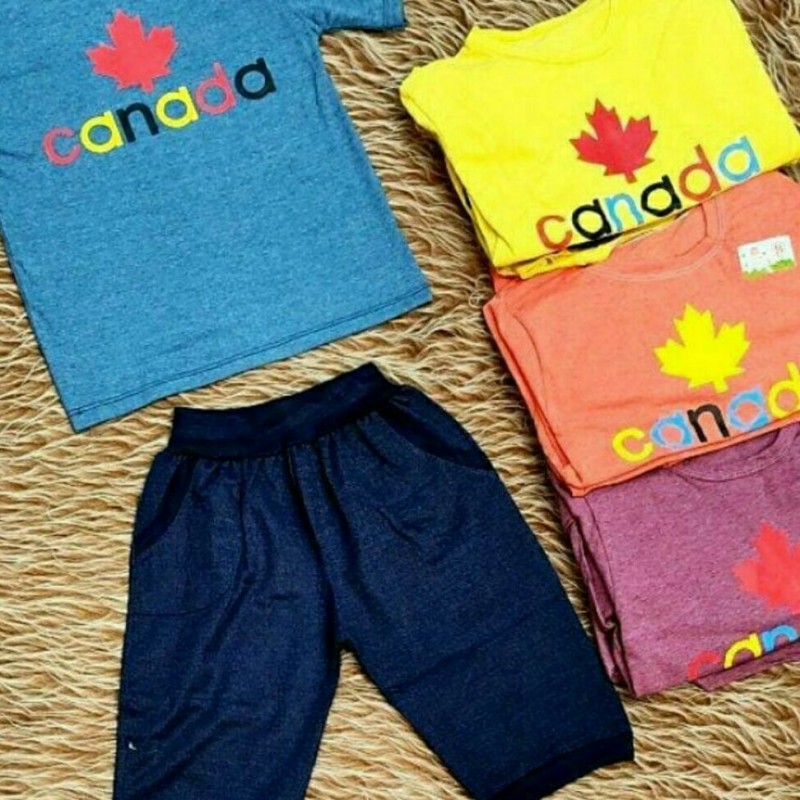 تیشرت شلوارک پسرانه
طرح کانادا رنگی