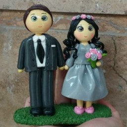 مجسمه عروس و داماد تاپر کیک و دکور