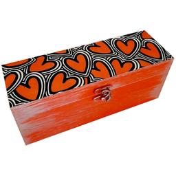 جعبه هدیه چوبی مدل فانتزی طرح ولنتاین کد SB18