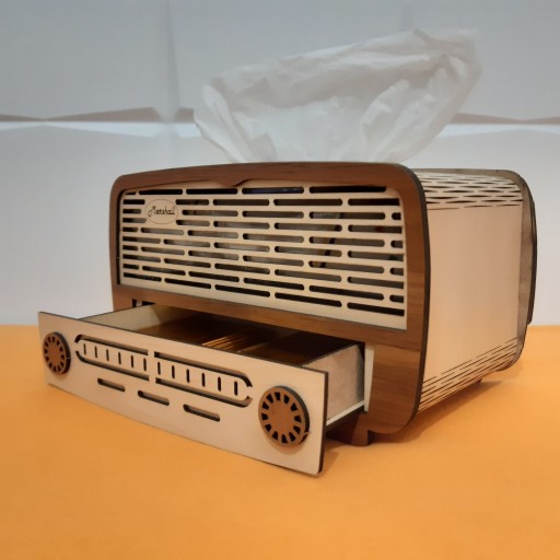 جعبه دستمال کاغذی طرح رادیو
