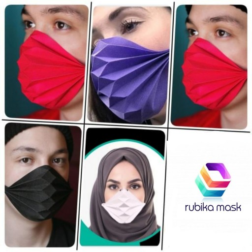ماسک سه بعدی روبیکا(18عددی)+پک هدیه (3عددی)