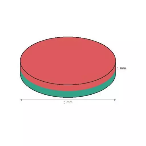 آهن ربا نئودیمیوم دیسک 5x1 mm بسته 10 عددی -با جذب بالا 