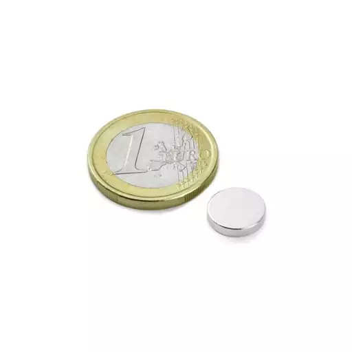 آهنربا نئودیمیوم 10x2 سوپرمگنت دیسک سایز 10x2 mm میلیمتر بسته 5عددی مگامگنت 