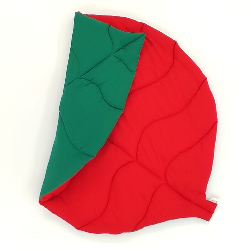 تشک و شال مبل و تخت برگ ساده برند کسا دورو رنگ سبز و قرمز 