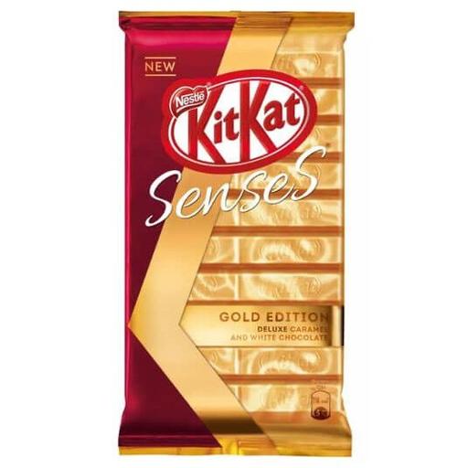 شکلات 10 انگشتی کیت کت سنسز گلد کارامل 112 گرمی KitKat Gold Caramel