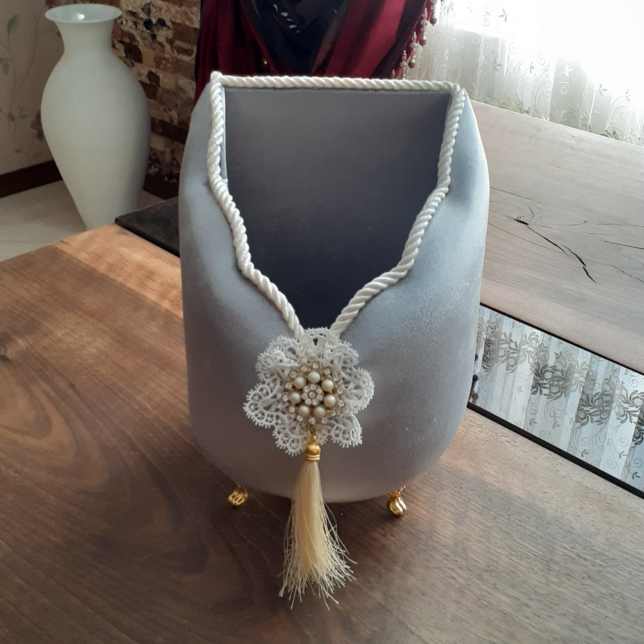 جابرسی مخملی طوسی رنگ فاماگرام