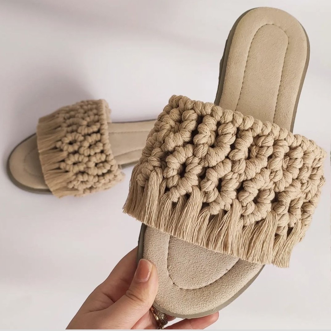 صندل مکرومه بافی لاکچری 