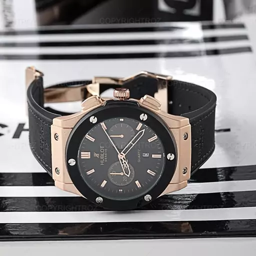 ساعت مچی هابلوت  hublot مدل 1014 مشکی دارای جعبه و باتری 