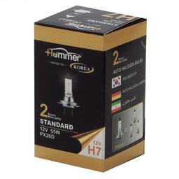 دو عدد لامپ هالوژن جلو خودرو H7 هامر اصلی ساخت کره  12V 55W (دو فیش پرشیایی)با ضمانت اصالت کالا 