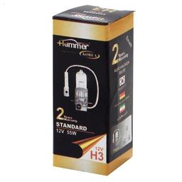 2عدد لامپ هالوژن H3  هامر اصلی ساخت کره   12V 55W (تک فیش  سیم دار)