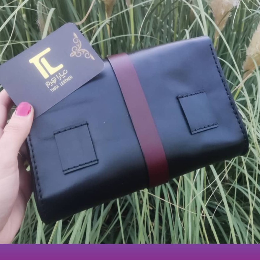 کیف کمری زنانه چرم طبیعی ودست دوزبدون کمربند  تیاراچرم مشهد