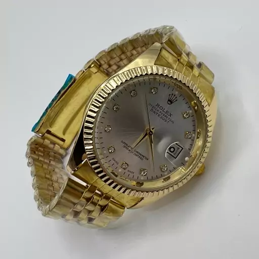 ساعت مچی رولکس rolex مردانه  دارای قفل کلیپسی و روز شمار 