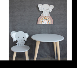 میز و صندلی چوبی کودک طرح فیل صفر تا هفت سال گالری فرانه