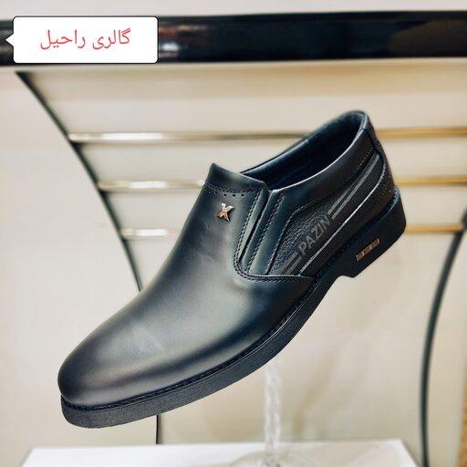 کفش مردانه مجلسی و رسمی تمام چرم طبیعی زیره ترمو درجه یک کار شرکت پاذین تبریز