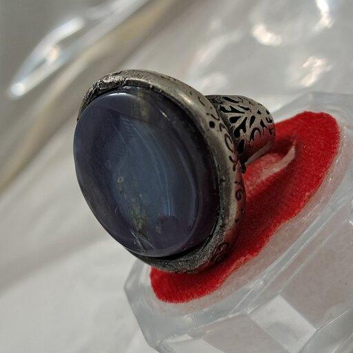 انگشتر نقره  آماتیس اصل برزیلی معدنی زیبا 