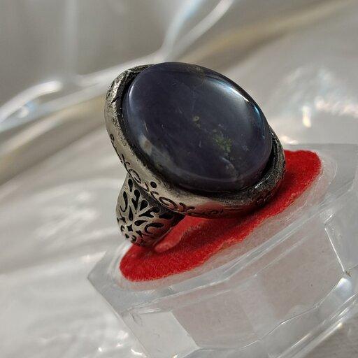 انگشتر نقره  آماتیس اصل برزیلی معدنی زیبا 
