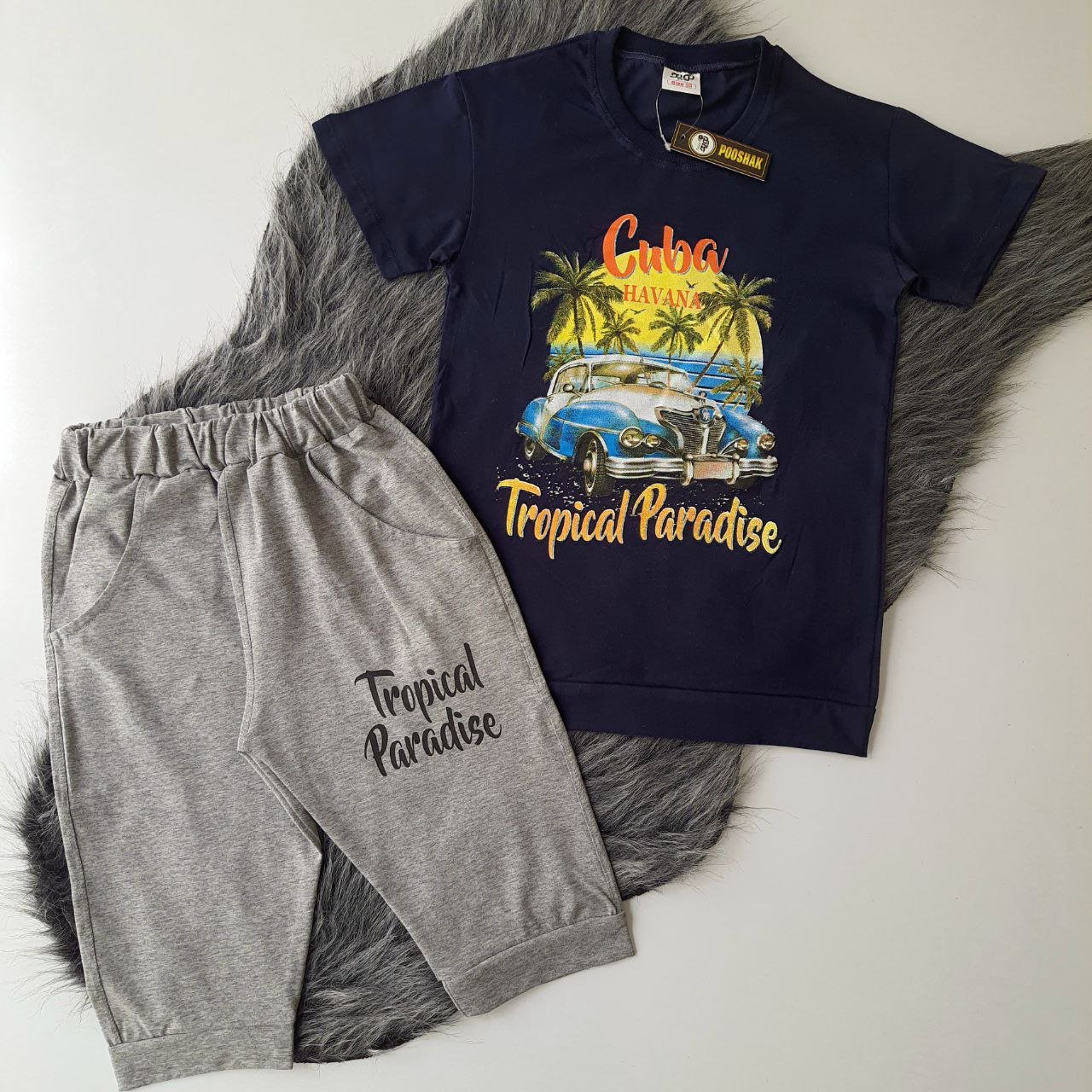 تیشرت شلوارک سایز بزرگ پسرانه