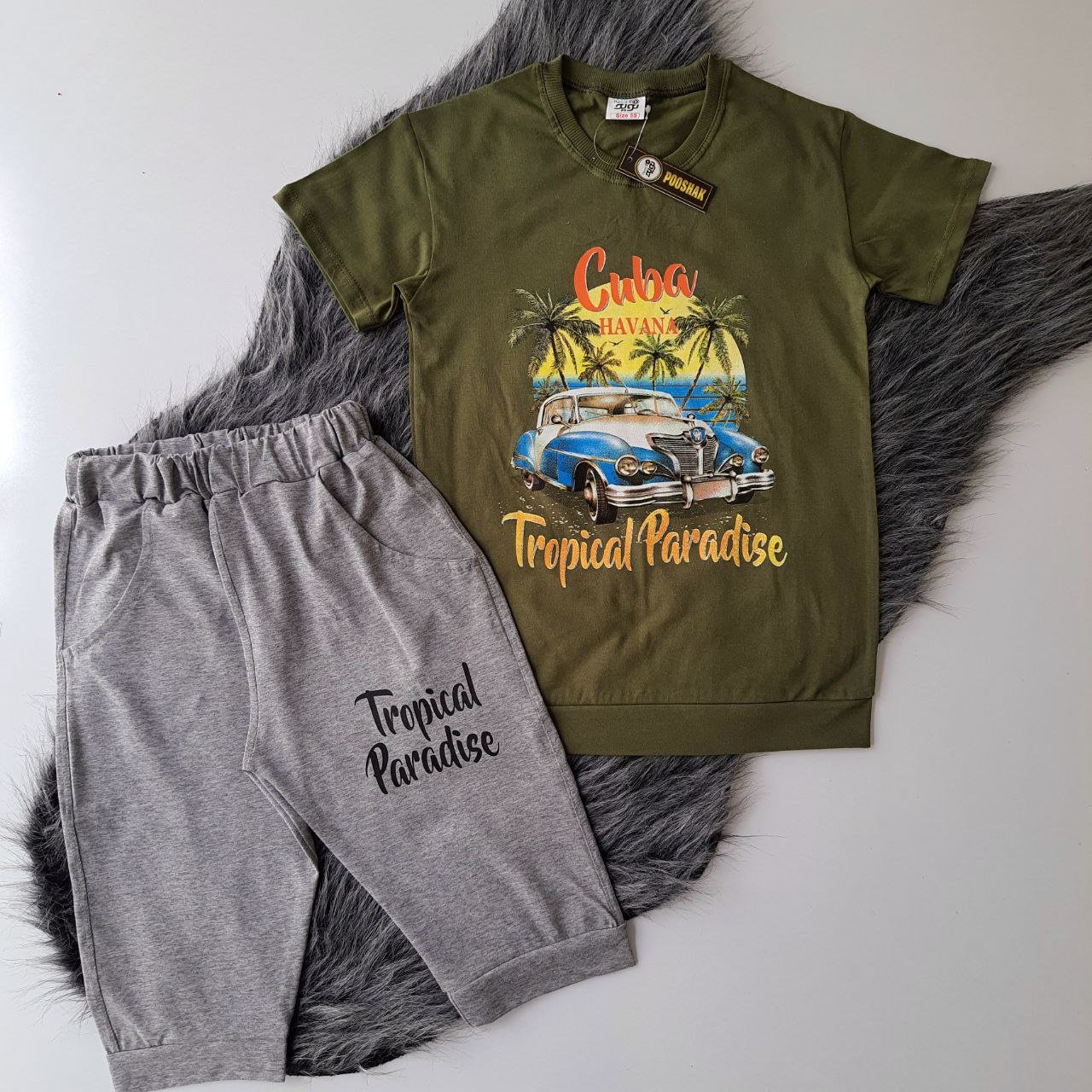 تیشرت شلوارک سایز بزرگ پسرانه