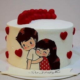 کیک تولدخانگی مدرن مناسب برای سالگرد ازدواج وتولد 