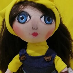عروسک دختر روسی خنگول طراحی چهره دست ساز 20 سانتی 
