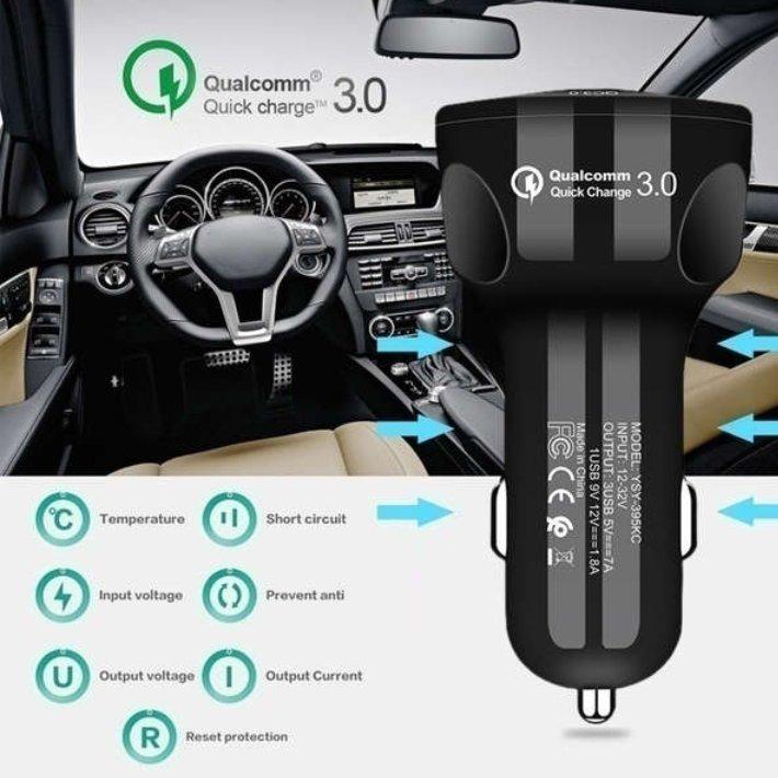 شارژر فندکی هوشنمد خودرو جهت شارژ گوشی موبایل با محافظ