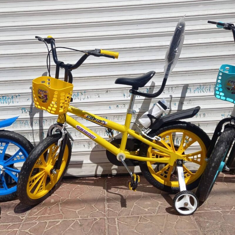 دوچرخه 16 اسپیوespio سایز 16. باتکیه گاه ایمنی کودک مناسب تا 10 سال