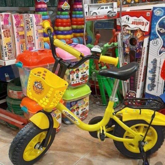 دوچرخه کودک 12 مناسب سنین 2 تا 7 سال سایز 12 بدنه فلزی تنظیم‌فرمان و زین