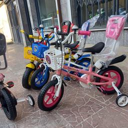 دوچرخه سایز 12 کودک با تکیه گاه و کمکی و قمقمه و سبد بدنه فلزی با گارانتی یکساله شرکتی