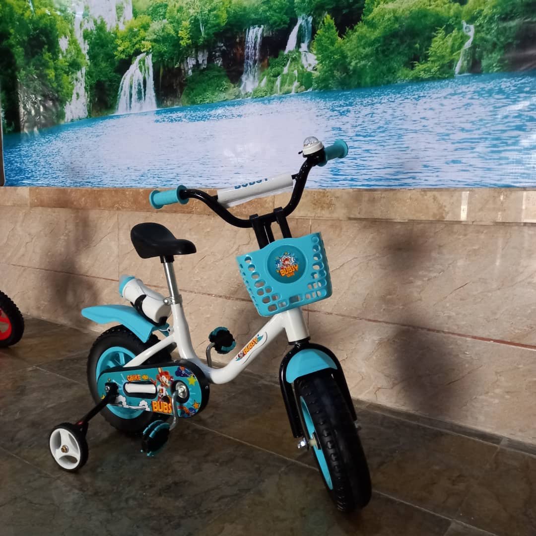 دوچرخه سایز 12BUBSY بابزی مناسب 2 تا 7 سال و مقاوم تا 80 کیلو گرم دارای قمقمه سبد کمکی