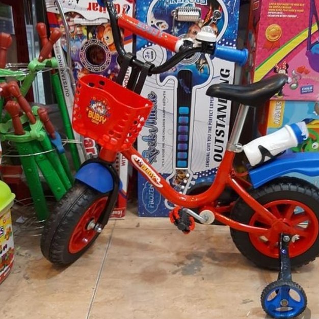 دوچرخه سایز 12BUBSY بابزی مناسب 2 تا 7 سال و مقاوم تا 80 کیلو گرم دارای قمقمه سبد کمکی