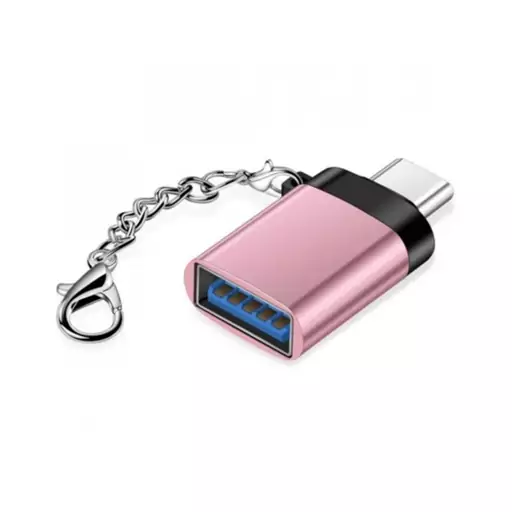 مبدل USB 3.0 به USB-C رابط OTG به همراه بند فلزی