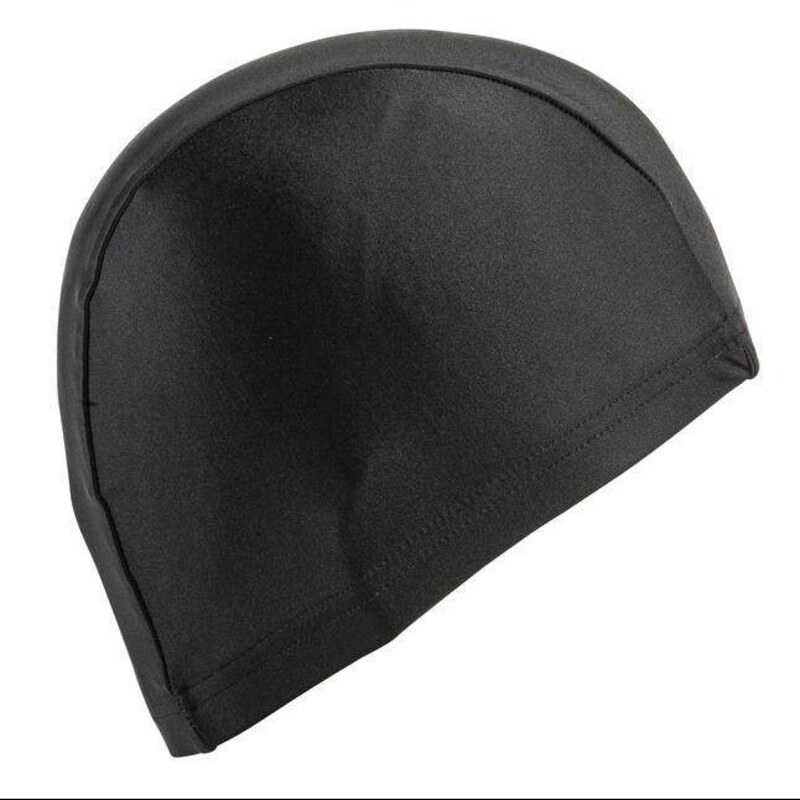 کلاه شنای نابایجی- پارچه ای ساده فری سایز - مشکی- دکتلون فرانسه