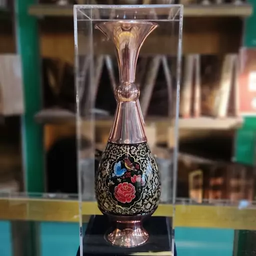 گلدان مسی صراحی طرح مس و پرداز 