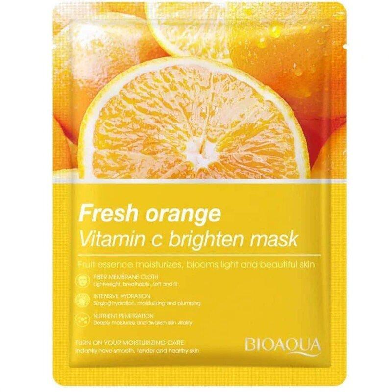 ماسک ورقه ای پرتقال بیوآکوا روشن کننده پوست صورت حجم 25 گرم - انقضا 2025