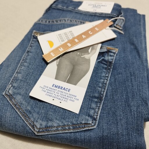 شلوار جین زنانه اچ اند ام H&M اورجینال سایز 32/34