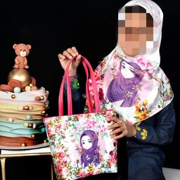 ست کیف و روسری نخی دخترانه بچگانه 10