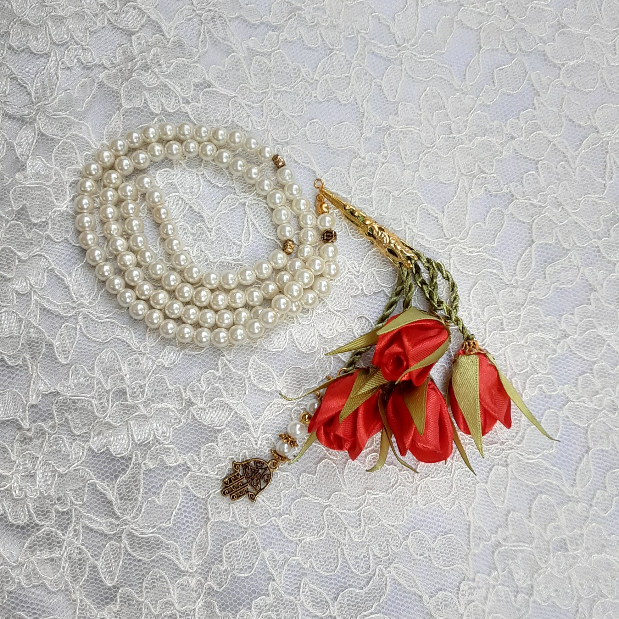 تسبیح   99 مهره 4 گل