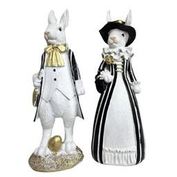 مجسمه آقا و خانم خرگوش بسته 2 عددی