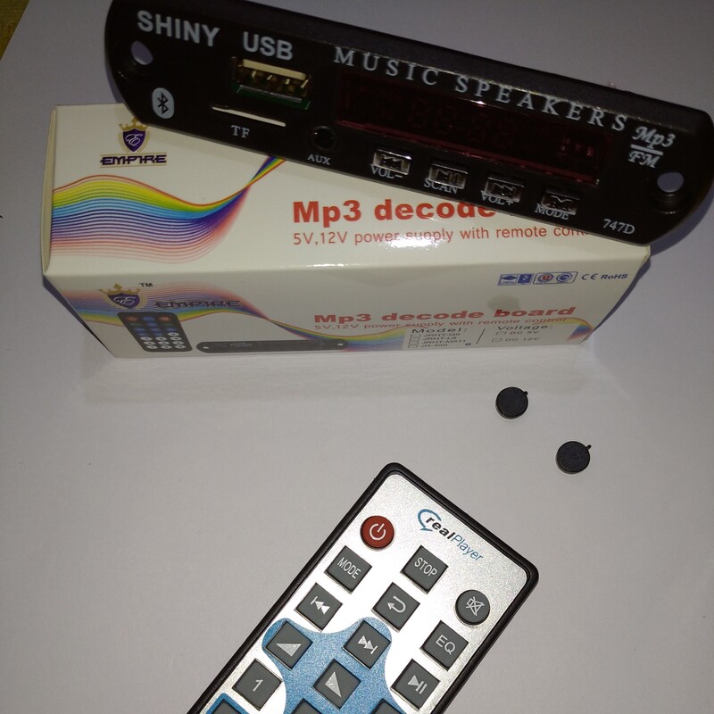 ماژول ام پی تری پلیر بلوتوثی SHINY با ریموت کنترل( رنگ کلیدها نقره ای)usb player