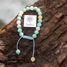 دستبند سنگ آمازونیت (amazonite)طبیعی
سایز  8 دور مچ 17 ترکیب با هلیودور 
کد 153