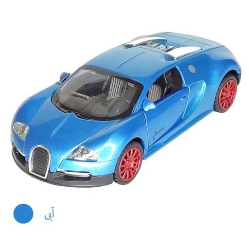 ماشین بازی طرح Bugatti رنگ آبی
