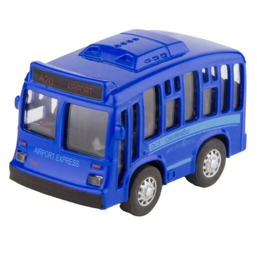 ماشین بازی مدل اتوبوس رنگ  آبی 2