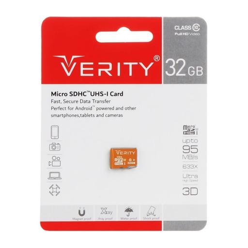 رم 32 گیگ کلاس 10  verity کارت حافظه‌ microSDHC وریتی همراه با خشاب