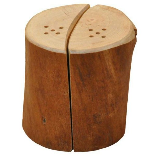 نمکدان چوبی دو قلو
