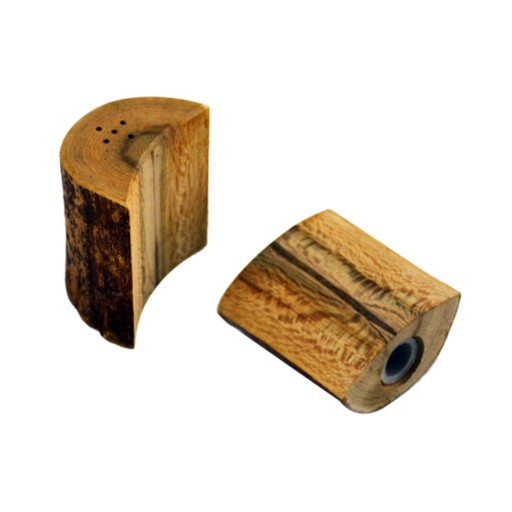 نمکدان چوبی دو قلو