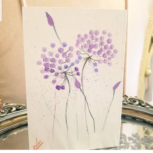 کارت پستال گل همراه با پاکت