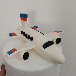 تاپر فوندانتی هواپیما ویژه تزئین کیک و دسر  و کاپ کیک .ارتفاع 10سانت 